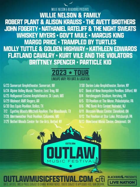 Presale Codes for Willie Nelson Outlaw Music Festival 2023